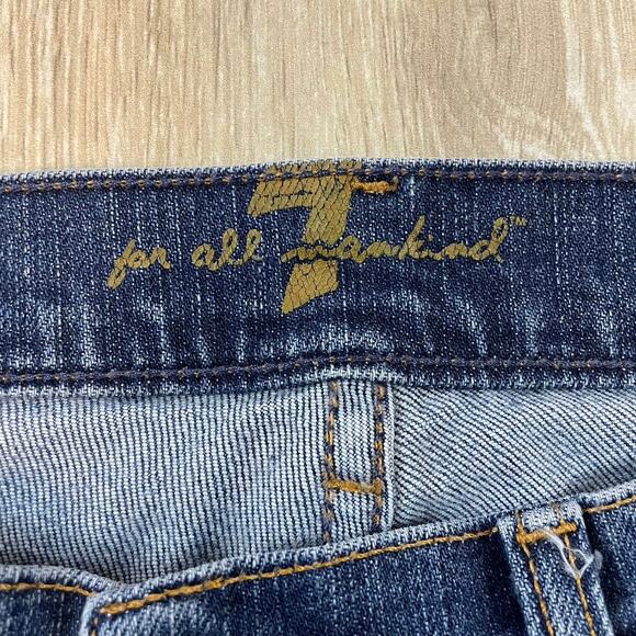 7 For All Mankind Bootcut Jeans Women’s 29 Made in USA Dark Wash Stretch Denim - Picture 10 of 12